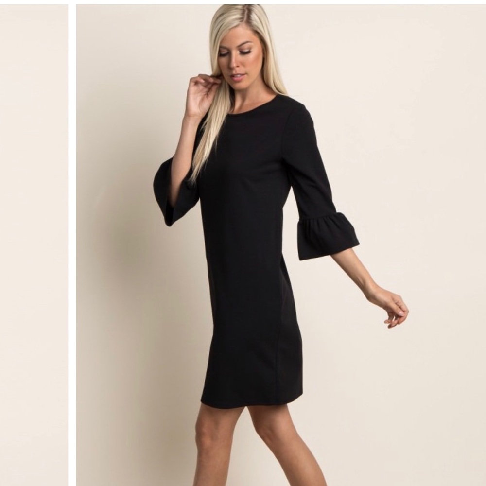 Pinkblush Brand Black Flare Sleeve Dress NWT